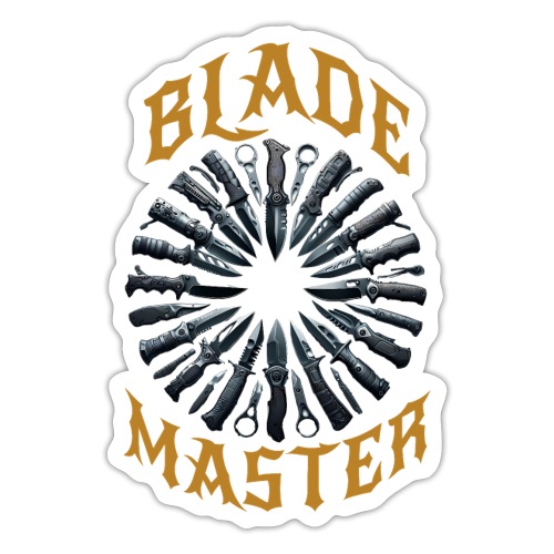 Blade Master with circular pattern of knives - Sticker