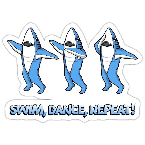 Dancing Sharks - Swim, Dance, Repeat - Sticker