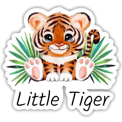 Cute animal little tiger. - Sticker