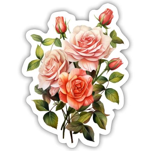 Pink Roses - Sticker