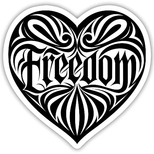 FREEDOM in Heart - Sticker