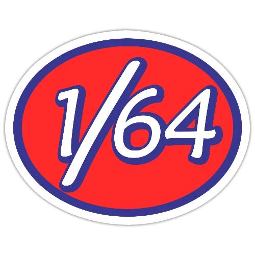 One Sixty Four -- vintage auto inspired oval - Sticker