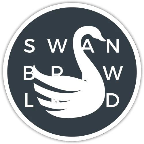 Modern Swan Brewing Logo - Sticker