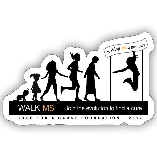 2017 CROP TSHIRT WALK MS 001 - Sticker