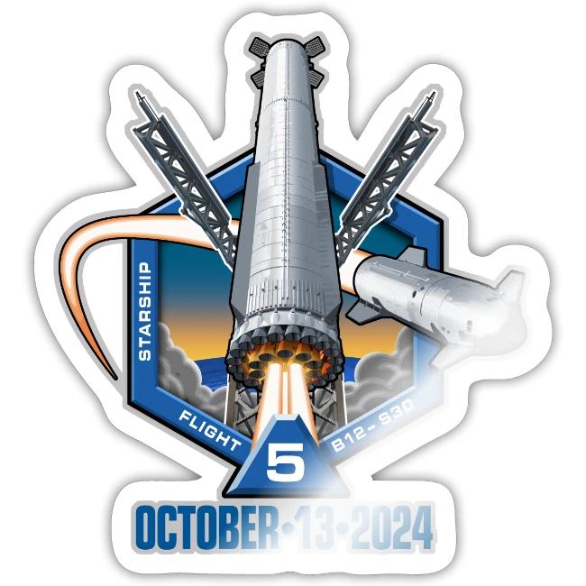 Starship Flight Test 5 - With Date