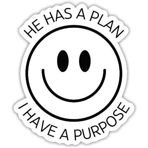 HE HAS A PLAN - Sticker