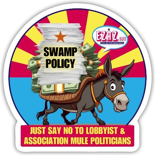 JUST SAY NO TO LOBBYIST MULES - Sticker