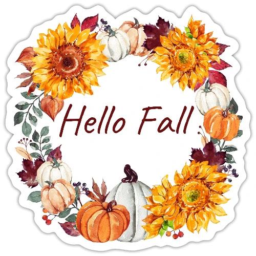 Hello Fall - Sticker