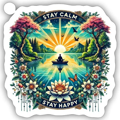 Stay calm Stay happy - Sticker