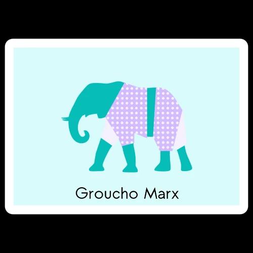 Elephant in Pajama - Sticker