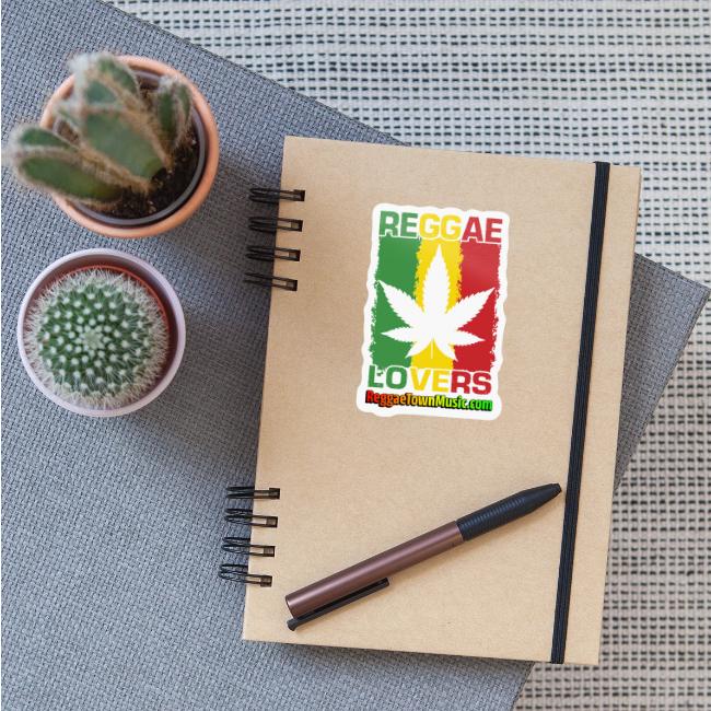 Reggae lovers design featuring cannabis leaf