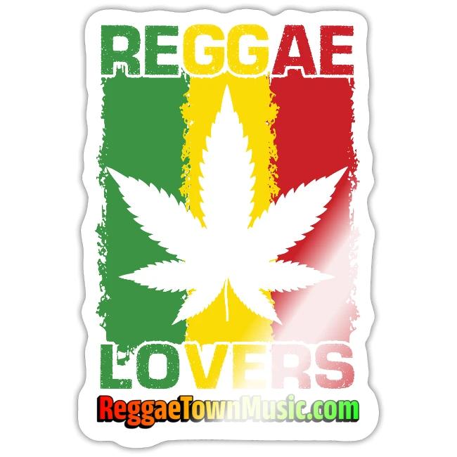 Reggae lovers design featuring cannabis leaf