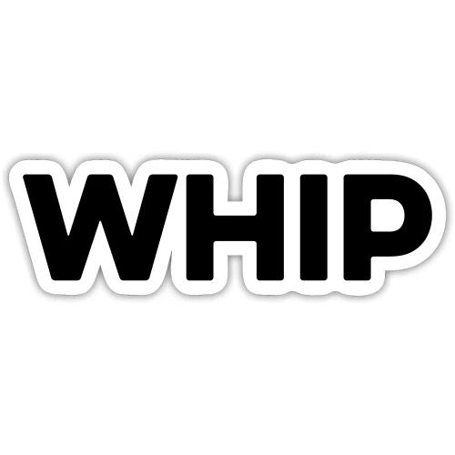 Whip solid black - Sticker