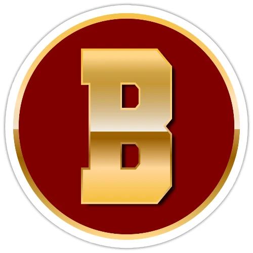 Letter B – Capital Varsity Alphabet Monogram - Sticker