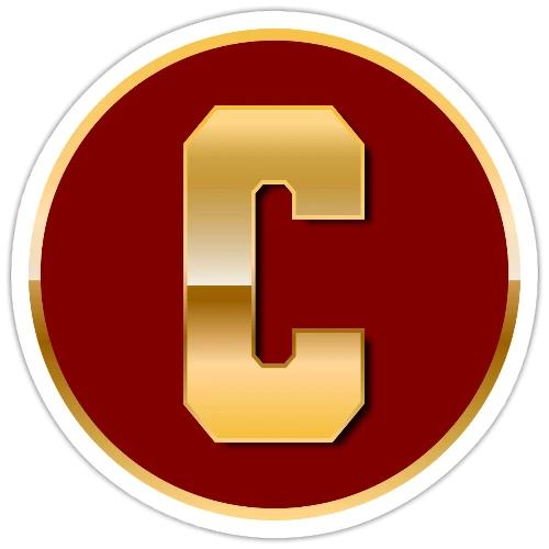 Letter C – Capital Varsity Alphabet Monogram - Sticker