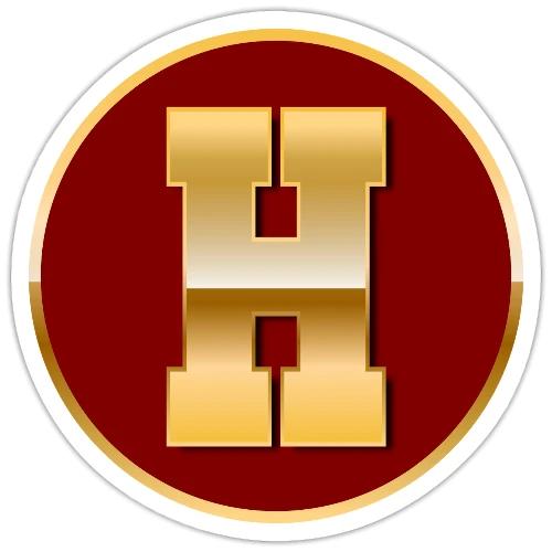 Letter H – Capital Varsity Alphabet Monogram - Sticker