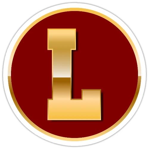 Letter L – Capital Varsity Alphabet Monogram - Sticker