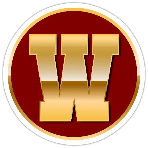 Letter W – Capital Varsity Alphabet Monogram - Sticker