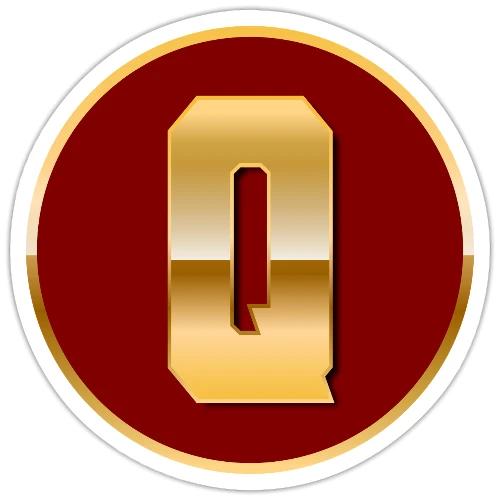 Letter Q – Capital Varsity Alphabet Monogram - Sticker