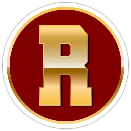 Letter R – Capital Varsity Alphabet Monogram - Sticker