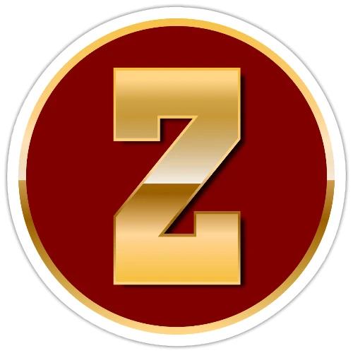 Letter Z – Capital Varsity Alphabet Monogram - Sticker
