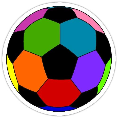 Multi-colored soccer ball - Sticker
