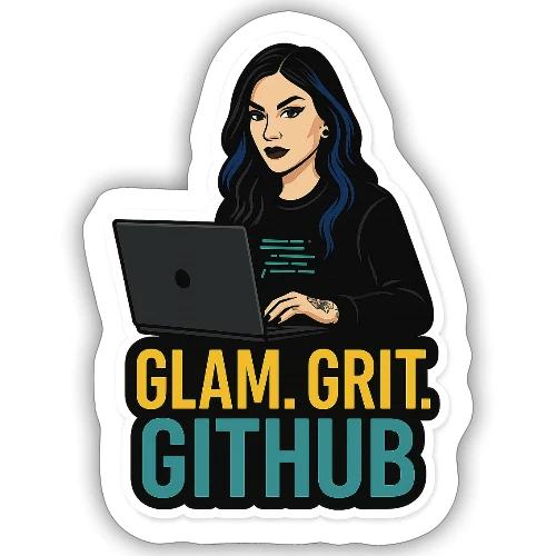 Gothic Glam with Code and Grit - Sticker