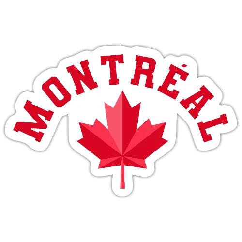 Montréal with maple leaf - Sticker