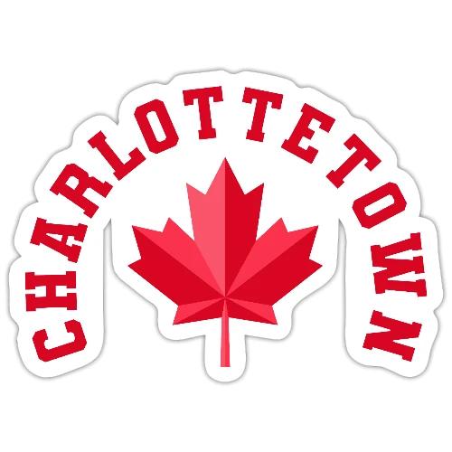 Charlottetown with maple leaf - Sticker