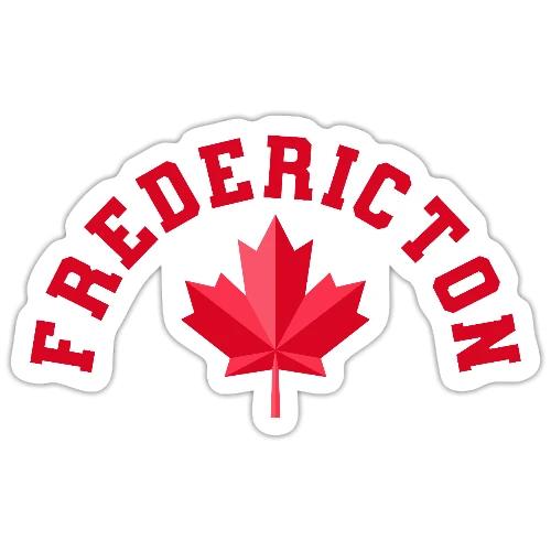Fredericton with maple leaf - Sticker