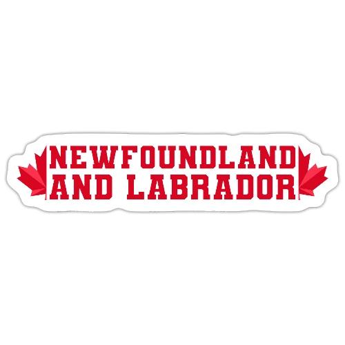 Newfoundland and Labrador with maple leaf - Sticker