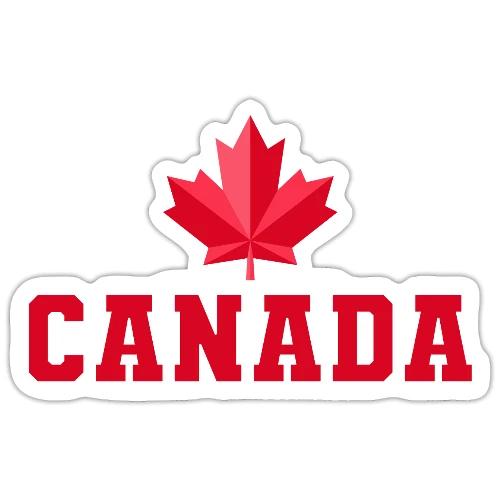 Canada with a maple leaf - Sticker
