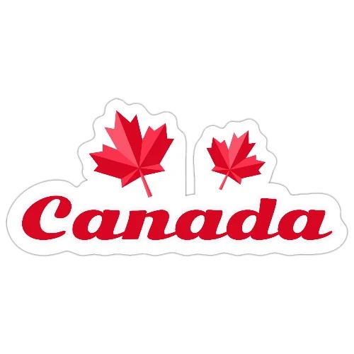 Canada with two maple leaves - Sticker