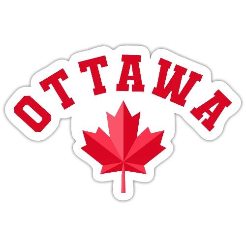 Ottawa with maple leaf - Sticker
