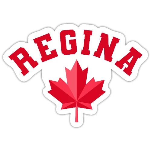 Regina with maple leaf - Sticker