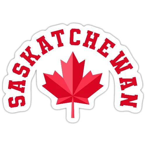 Saskatchewan with maple leaf - Sticker