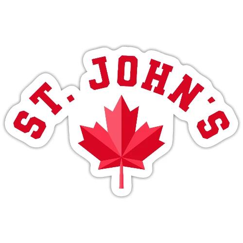 St. John's with maple leaf - Sticker