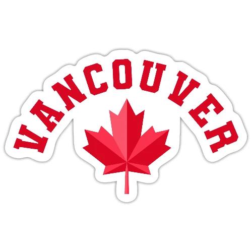Vancouver with maple leaf - Sticker