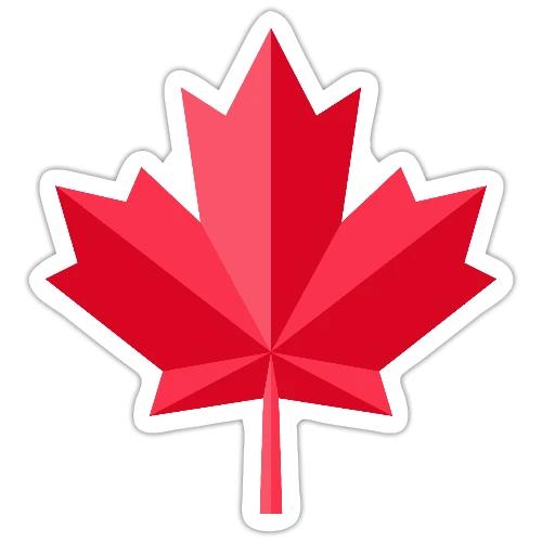 Canadian red maple leaf - Sticker