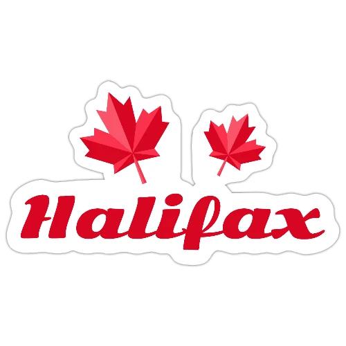 Halifax with two red maple leaves - Sticker