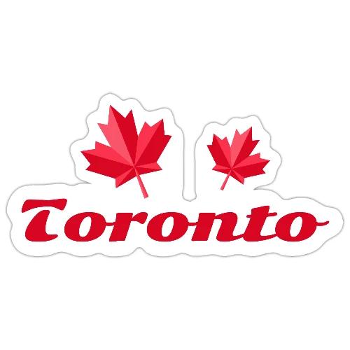 Toronto with two red maple leaves - Sticker