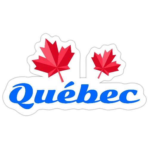 Québec with two red maple leaves - Sticker