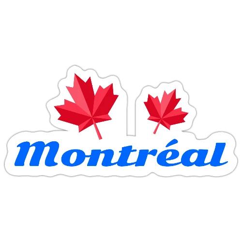 Montréal with two red maple leaves - Sticker