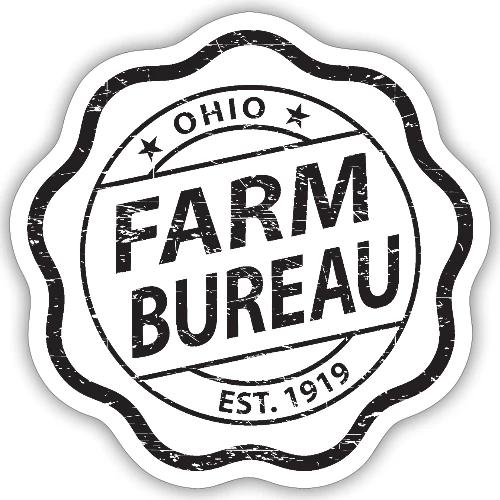 Black Distressed Logo - Sticker