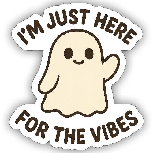 Playful Ghost Vibes - Sticker