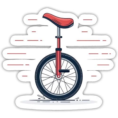 Bold Graphic Unicycle - Sticker