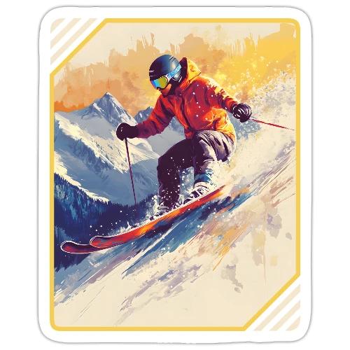Skiing Through Snow Dreams - Sticker