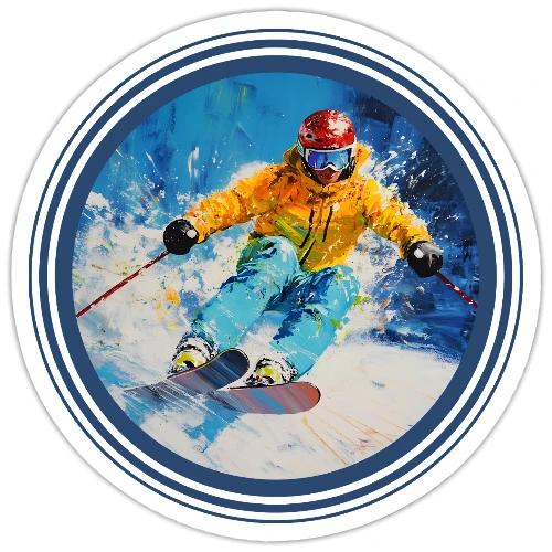 Born for Skiing - Sticker