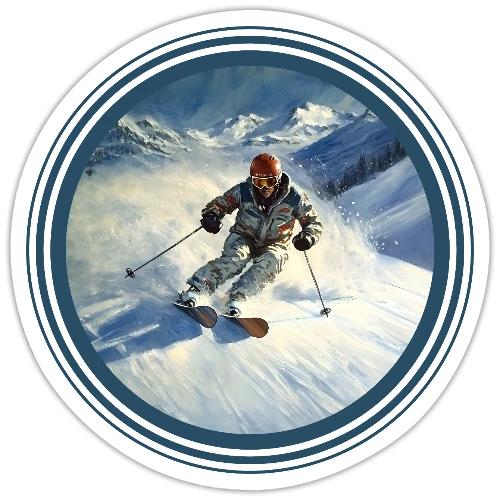 Skiing Power Moves - Sticker