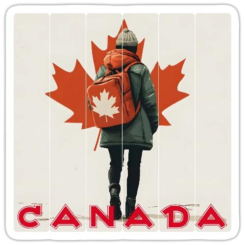 Canada: Proud Canadian Woman - Sticker